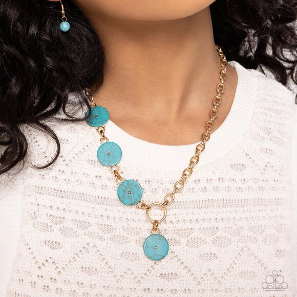 Savory Stone - Gold Necklace - Picture 1 of 3